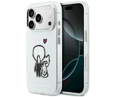 „Karl Lagerfeld Karl &amp; Choupette Back MagSafe“ dėklas, skirtas „iPhone 17 Pro“ – skaidrus