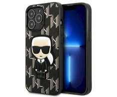 Karl Lagerfeld KLHCP13LPMNIKBK Apple iPhone 13 Pro / 13 6,1″ kietas dėklas juodos spalvos Monogram Ikonik Patch