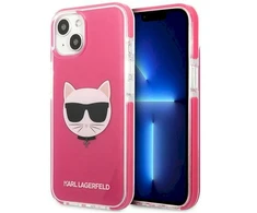 Karl Lagerfeld KLHCP13MTPECPI Apple iPhone 13/ 14 / 15 6,1″ kietas dėklas fuschia Choupette Head