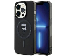 Apple iPhone 14 Pro Karl Lagerfeld dėklas IML Ikonik MagSafe (KLHMP14LHFCKNOK) juodos spalvos