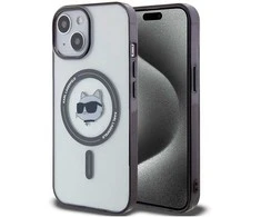 Apple iPhone 15 Plus Karl Lagerfeld dėklas IML Choupette`s Head MagSafe (KLHMP15MHCHNOTK) skaidrus