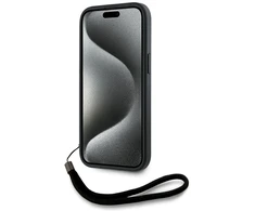 Dėklas Karl Lagerfeld Saffiano Athleisure Stripes Cord iPhone 15 raudonas