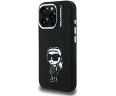 „Karl Lagerfeld“ silikoninis „Karl Sketch MagSafe“ dėklas, skirtas „iPhone 16 Pro“ – Juodas
