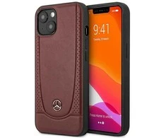 Dėklas Mercedes Benz Apple iPhone 15 Mercedes odinis Urban Line (MEHCP15SARMRE) raudonos spalvos