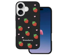 Dėklas Mocco Strawberry Back Case for Apple iPhone 16 / 17