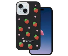 Dėklas Mocco Strawberry Back Case for Apple iPhone 13 / 14 / 15