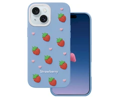 Dėklas Mocco Strawberry Back Case for Apple iPhone 13 / 14 / 15