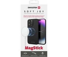 Dėklas Swissten Soft Joy Case Magstick, skirtas iPhone 16 Plus Juodas