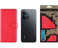 Tactical Field Notes dėklas skirtas Xiaomi Redmi 15C 4G/5G raudonos spalvos