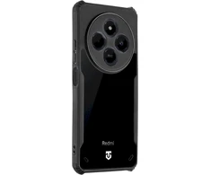 Tactical Quantum Stealth dėklas Xiaomi Redmi 14C 4G/Poco C75 skaidrus ir juodos spalvos