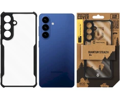 Tactical Quantum Stealth dėklas skirtas Samsung Galaxy S26+ skaidrus/juodos spalvos