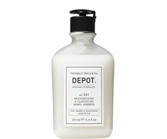 Drėkinantis ir gaivinantis barzdos šampūnas Depot No. 501, 250 ml