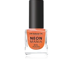 Dermacol „Neon Mania“ nagų lakas 2, oranžinis švytėjimas, 5 ml