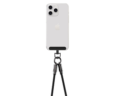 Devia kabelis lanyard 2in1 PD USB-C - USB-C 1,2 m 60W juodos spalvos