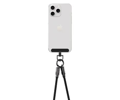 Devia kabelis lanyard 2in1 PD USB-C - USB-C 1,2 m 60W juodos spalvos
