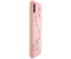 Dėklas Devia Flower Embroidery Lanya Silicone Back Case For Apple iPhone X / XS Rožinė