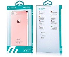 Dėklas Devia Glimmer 2 Silicone Back Case For Apple iPhone 7 / 8 Transparent - Sidabrinis