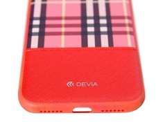 Dėklas Devia Lattice Silicone Back Case For Apple iPhone X / XS Raudona