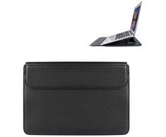 Devia nešiojamo kompiuterio / MacBook dėklas Ultra-Thin 15,4'' atsparus vandeniui PU leather juodos spalvos