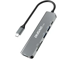 D-Link DUDAO Alu 6-in-1 USB3.0 Fast Hub multi-functional Wired USB 3.2 Gen 1 (3.1 Gen 1) Type-C Pilkas