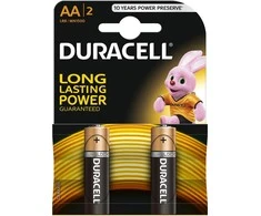 Duracell AA MN1500 Alkaline LR6 1.5V Batteries 2pcs