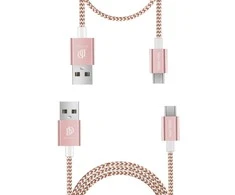 Kabelis USB Dux Ducis USB-A - microUSB 1 m Rožinė (49277-uniw)