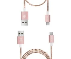 Kabelis USB Dux Ducis USB-A - microUSB 1 m Rožinė (49277-uniw)