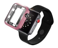 Dux Ducis Lankstus dėklas, padengtas rožiniu dangteliu, „Apple Watch 4“ (44 mm), 2 vnt.