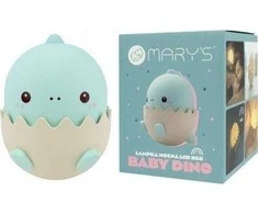 Eco Light Plexido LED naktinė lemputė kūdikiui dino mėlyna