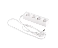 Karlik Elcan ilgintuvas su 4 lizdais / 1,5 m Vads / 10A / 250V / IP20 / baltas