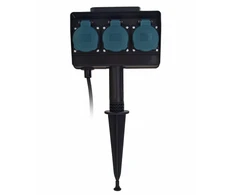 Prailginimo laidas Electraline, 3 x 1 mm², 1,5 m, 3 lizdai