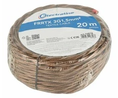 Electraline 16813 FRRTX Textile cable 3G1.5 mm² / 20 m
