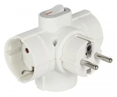 Skirstytuvas su jungikliu elektros lizdui Electraline 3viet./16A