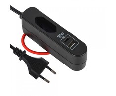 Electraline 62569 USB Charger USB-A USB-C 30W