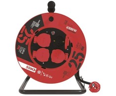 Emos Ilgiklis - ritė 4 lizdų 25m su įžeminimu, 2.5mm², 16A, 3680W, kabelis su gumine izoliacija H05RR-F3G, IP44