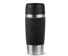 EMSA Travel Mug Classic N2020200 kelioninis puodelis 360 ml Juoda, Nerūdijančiojo plieno Nerūdijančiojo plieno