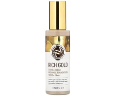 ENOUGH Rich Gold dvigubo dėvėjimo spindesio suteikiantis makiažo pagrindas SPF50+ PA+++ (13), 100 ml
