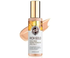 ENOUGH Rich Gold dvigubo dėvėjimo spindesio suteikiantis makiažo pagrindas SPF50+ PA+++ (23), 100 ml