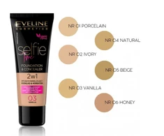 Eveline Cosmetics Eveline Selfie Time 2in1 Foundation &amp; Maskuoklis 04 Natural, 30 ml