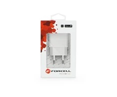 Įkroviklis Forcell (1xUSB 2.4A 18W) baltas