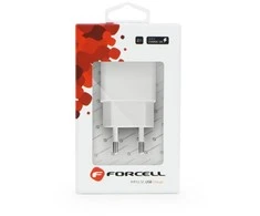 Įkroviklis Forcell (1xUSB 2.4A 18W) baltas