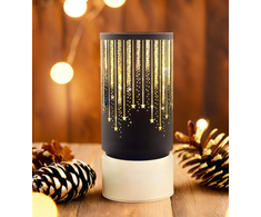 Kalėdinis stiklas Lantern FCL-20 juodai auksinis L Forever Light