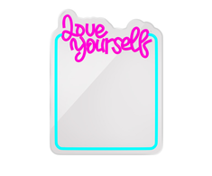 Neoninis veidrodis LED LOVE YOURSELF turkio rožinė FMNE01 Forever Light