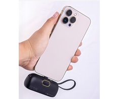 Telforceone Forever mini power bank MTB-100 22.5W 5000 mAh USB C juodos spalvos