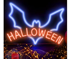 Neon PLEXI LED HALLOWEEN mėlyna raudona NNE17 Neolia