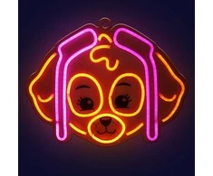 Pakabinamas šviestuvas TelForceone Pakabinamas neoninis LED "Paw Patrol" ant stiklo - Skye OW-130546