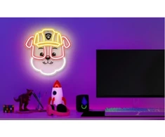 Pakabinamas šviestuvas Neutralle Pakabinamas neoninis LED "Paw Patrol" ant stiklo - Rubble OW-130446