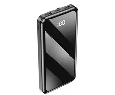 Forever power bank TB-411 ALLin1 10000 mAh su kabeliss USB-C + Lightning + microUSB juodos spalvos