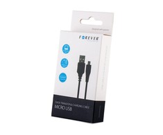 Forever kabelis USB - microUSB 1,0 m 1A juodos spalvos