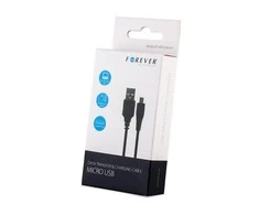 Forever kabelis USB - microUSB 1,0 m 1A juodos spalvos